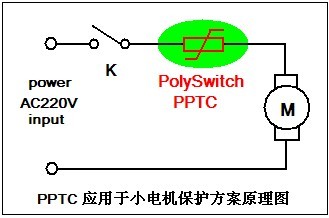 保险丝 pptc在刨冰机的保护应用电路图