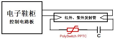 保险丝 PPTC在电子鞋柜上的应用